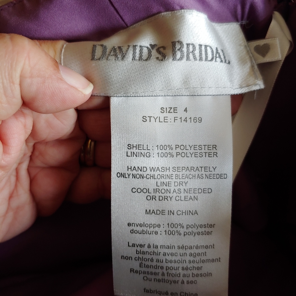 David's Bridal Wister Bridesmade dress - Picture 3 of 7